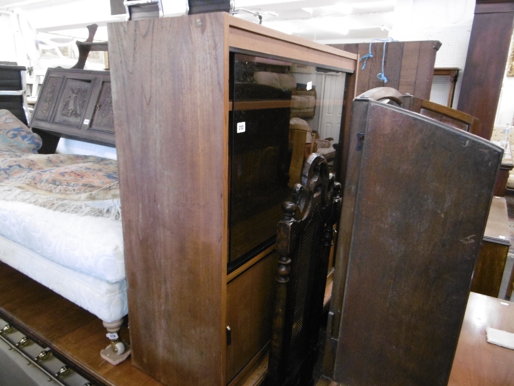 A SMOKED GLASS CABINET - Image 3 of 5