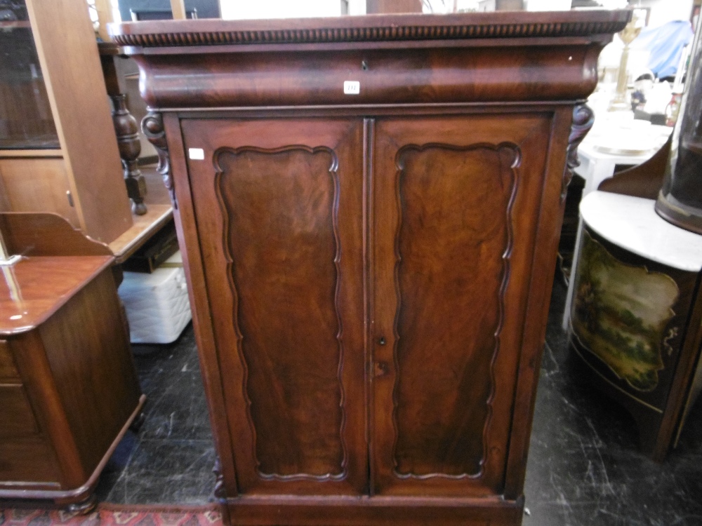 A 19th century continental mahogany tallboy