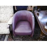 Purple tub chair