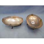 A pair of Scottish hallmarked silver bowls " Brook & Sons Edinburgh" hallmarked 1908,