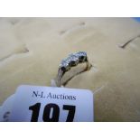 An 18ct yellow gold five stone diamond ring weight approximately 3.
