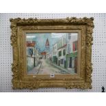 A gilt wood and Gesso framed watercolour study "Eglise de Stains" signed Maurice Utrillo 1922