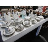 A Burslem dinner set