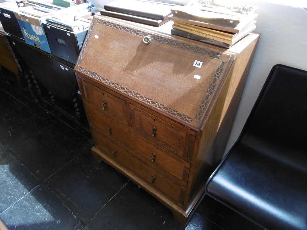 An oak bureau