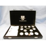 A cased set of twenty five silver coins