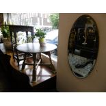 Two occasional tables and mirror