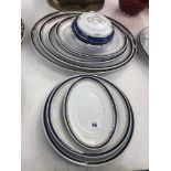 A quantity of blue and white chinaware