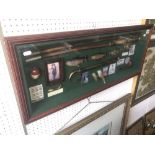 A framed diorama fishing picture