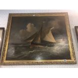 An oil on canvas maritime scene