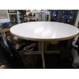 A Gordon Russell circular mid century dining table A/F