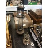 A converted lamp and Victorian lamp