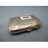 A small hallmarked silver cigarette case