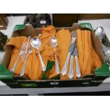 a twelve place kings pattern cutlery set plus fish knives and forks