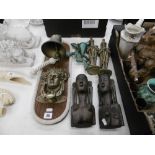 A quantity of mixed sundries including door knocker and ships bell