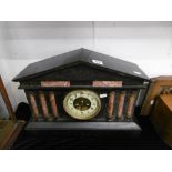 A French marble mantle clock