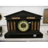 A French marble mantle clock