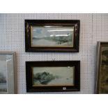 A pair of mahogany framed prints Dutch scenes