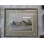 A limited edition print of water mill