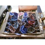 A large quantity of silk ties