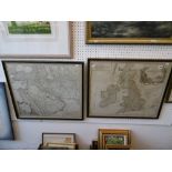 Two framed 19th Century maps