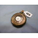 A silver cased half hunter pocket watch A/F