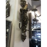 A large two branch wall sconce