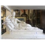 A parian sculpture of Pauline Bonaparte as Venus