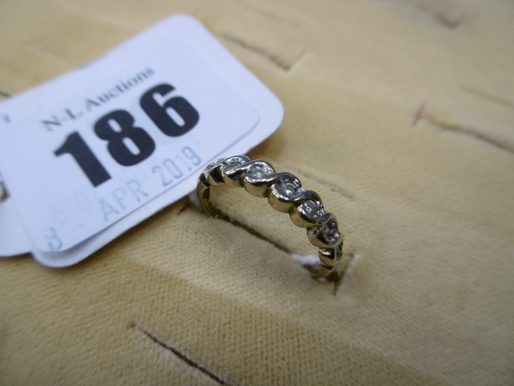 9ct diamond set eternity ring, - Image 9 of 10