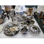 A quantity of silver plate