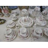 A substantial Royal Staffordshire floral porcelain part tea dinner set