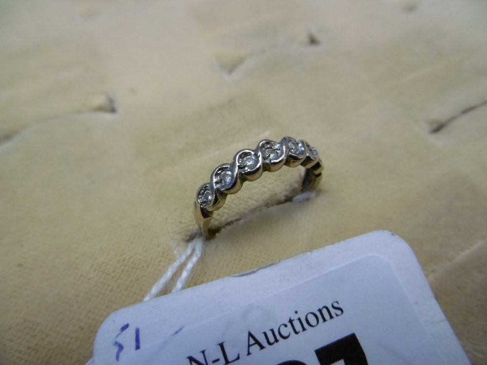 9ct diamond set eternity ring, - Image 5 of 10