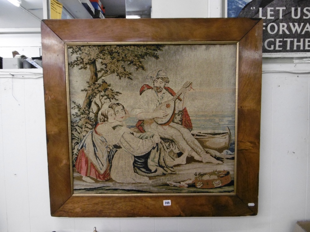 A framed mid Victorian tapestry - Image 3 of 6