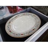 A decorative ironstone meat platter