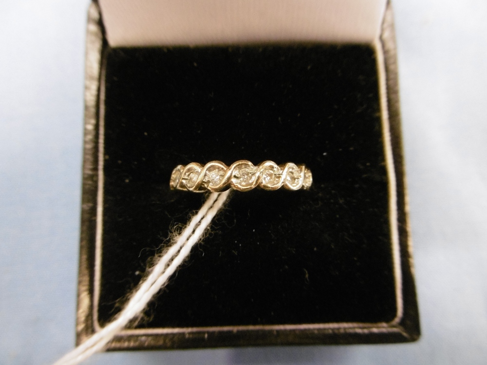 9ct diamond set eternity ring,