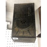 A vintage brass letter box