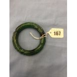 A green jade bangle 93 grams