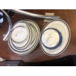 A quantity of blue and white chinaware