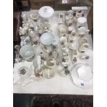 Approximately 100 pieces of crested ware including Goss and Shelley