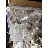 A box of glassware