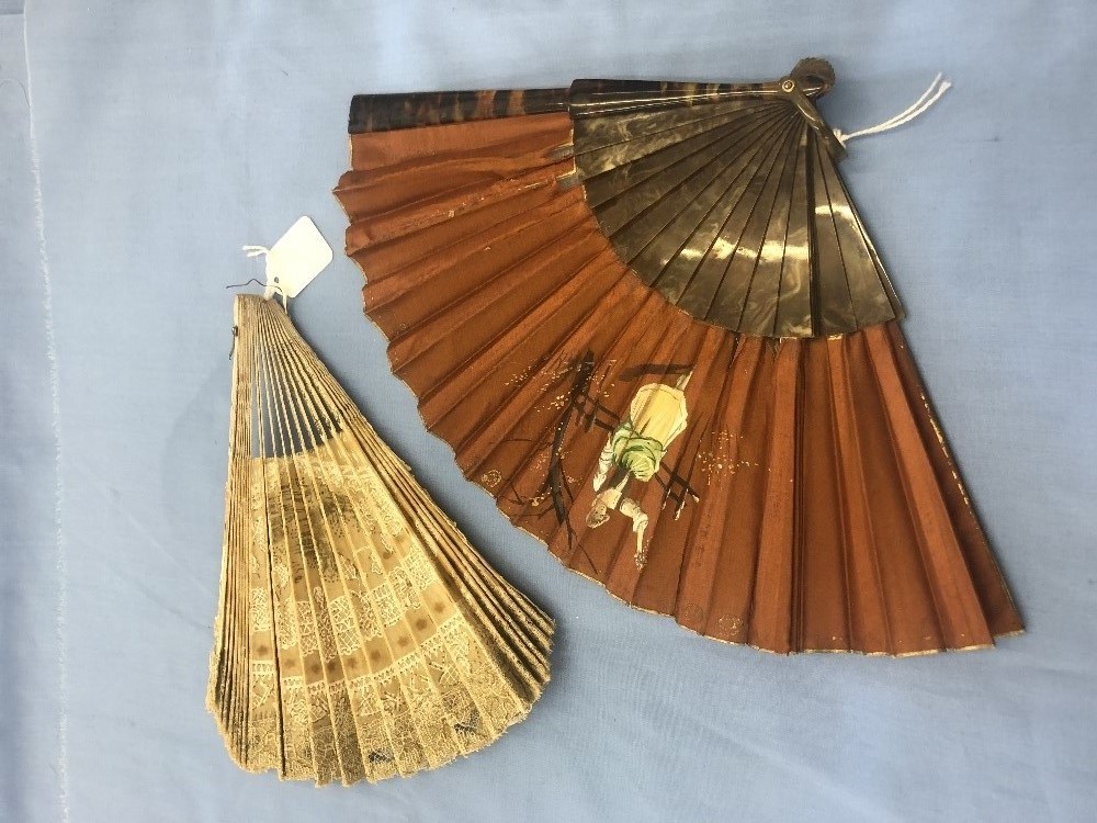 A 19th century fan plus one other