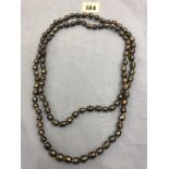 A black pearl necklace