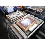 A mixed quantity of framed pictures