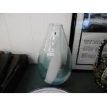 A contemporary glass vase