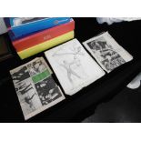 A 1950-60s sketch book with various drawing of famous ballerinas etc (A/F)