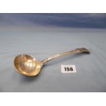 A Victorian king pattern hallmarked silver sauce ladle weight 87 grams