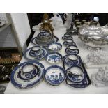 A Booths blue and white tea set and dinner set