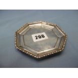 A small Carringtons hallmarked silver pin tray 49 grams