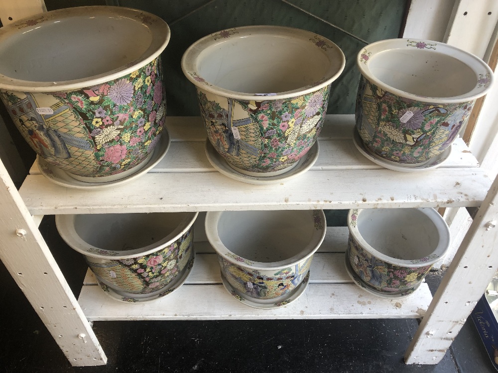 Two three piece Canton planter sets - Image 2 of 3