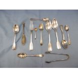 A quantity of mixed hallmarked silver cutlery weight approximately 280 grams