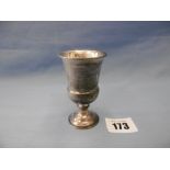 A small hallmarked silver cup R.M.